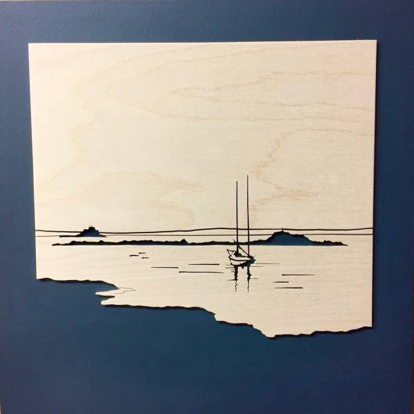 - a , woodcut Sculpture by Rob Braybrooks, measuring 24 x 24 cm (H x W) framed at 30 x 30 cm £280